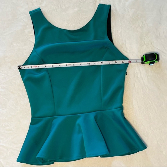 Green peplum top - Picture 10 of 13